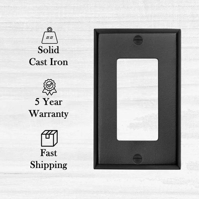Ageless Iron Ageless Iron Double Toggle Wall Plate in Black Iron