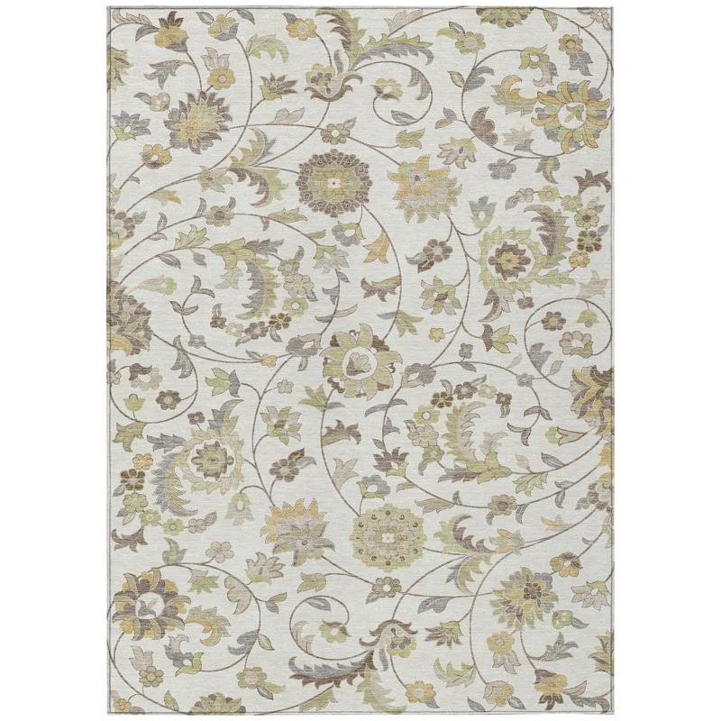 Machine Washable Indoor/Outdoor Chayden ACN1006 Ivory Rug