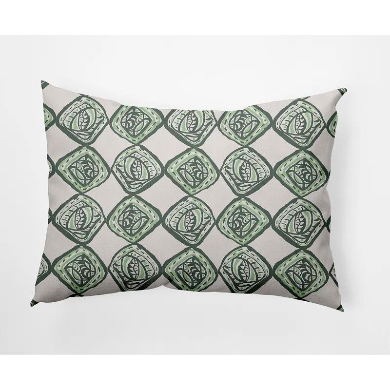 e by design Geometric Indoor/Outdoor Reversible Throw Pillow