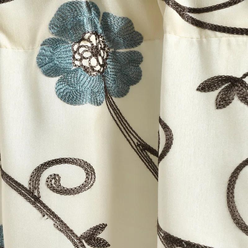 Lush Decor Floral Scalloped 42'' W Window Valance