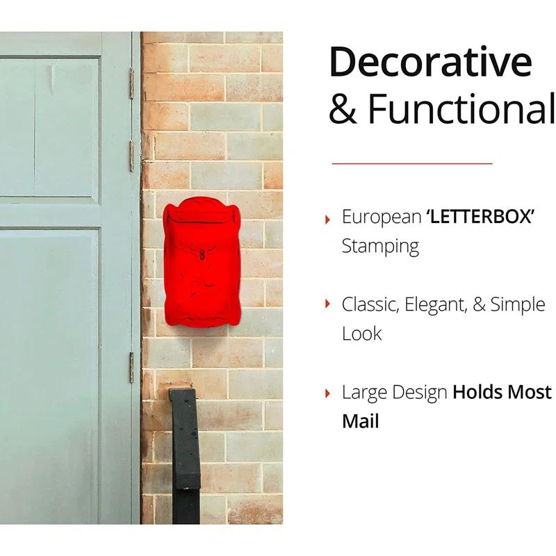 Cara Cast Iron Wall Mounted Mailbox