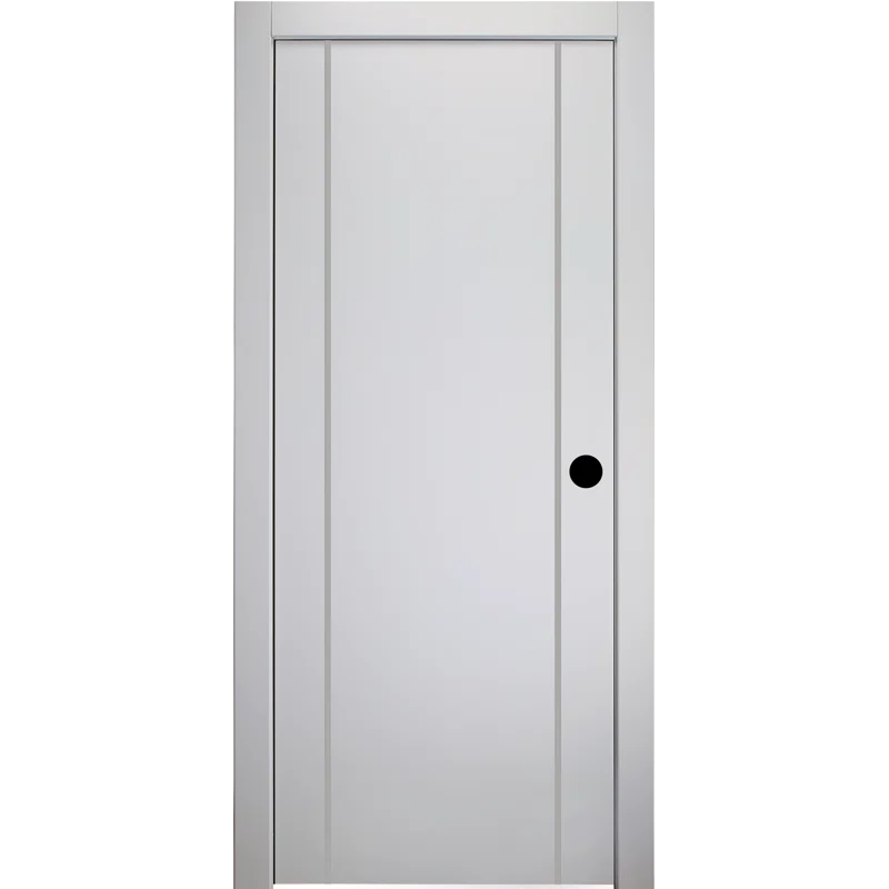 Belldinni Smart Pro 2U DIY-FRIENDLY Polar White Flush Solid Wood Painted NARVIKA Collection Standard Door