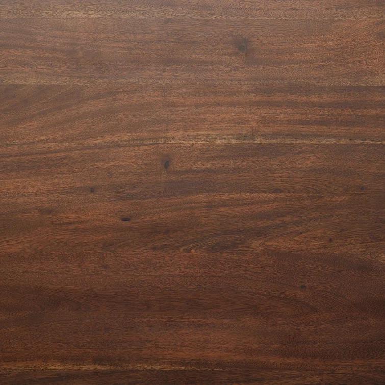 King Size Rustic Brown Acacia Wood Bed with Headboard