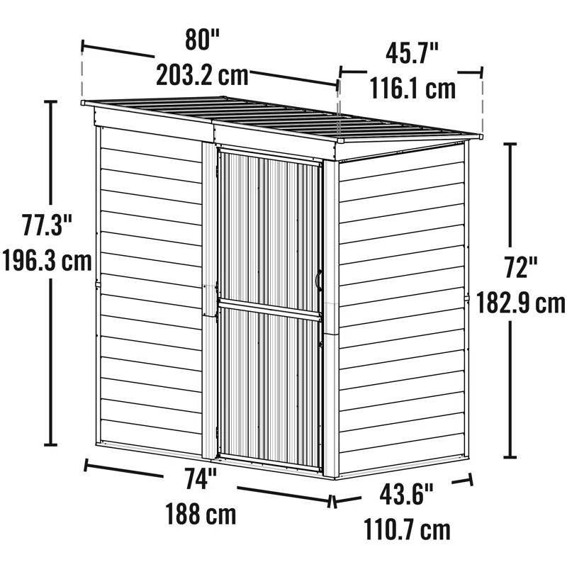Arrow Shed-in-a-Box 6 ft. W x 4 ft. D Metal Horizontal Storage Shed