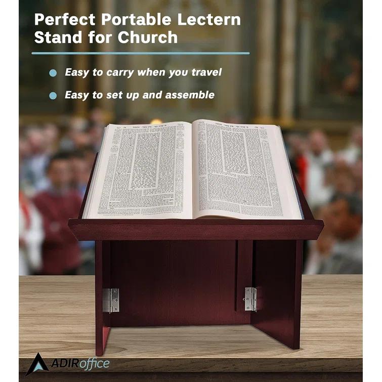 AdirOffice Adiroffice Foldable Tabletop Podium Presentation Lectern