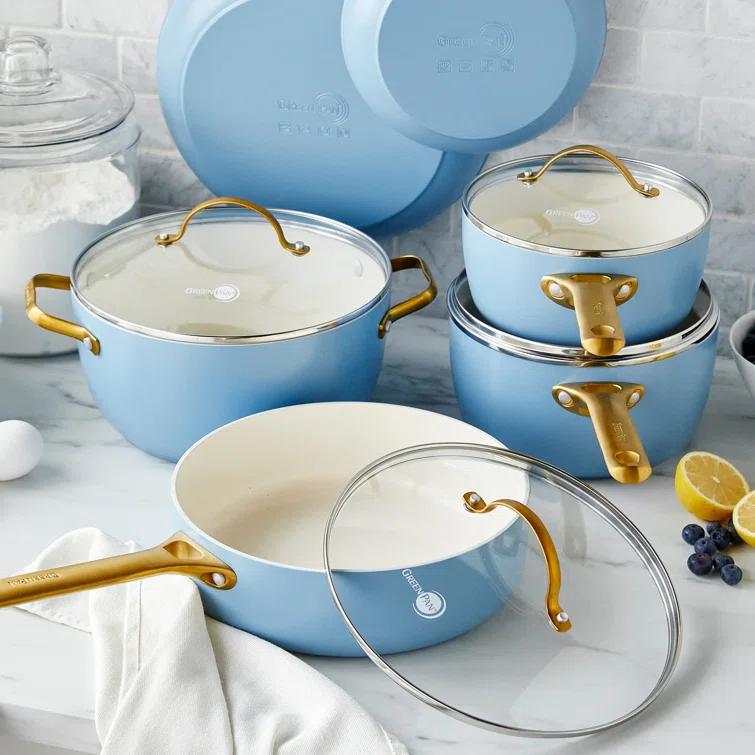 GreenPan Reserve Hard Anodized Healthy Ceramic Nonstick 10 Piece Cookware Set