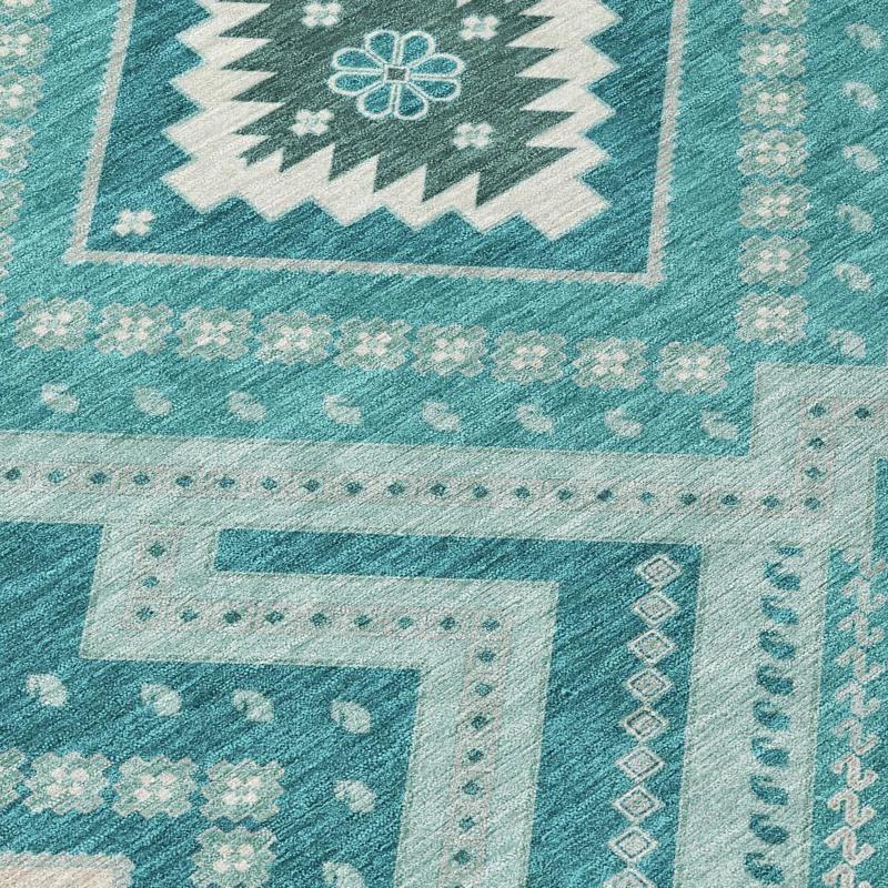 Machine Washable Indoor/Outdoor Chayden ACN1010 Teal 2'6" x 3'10" Rug