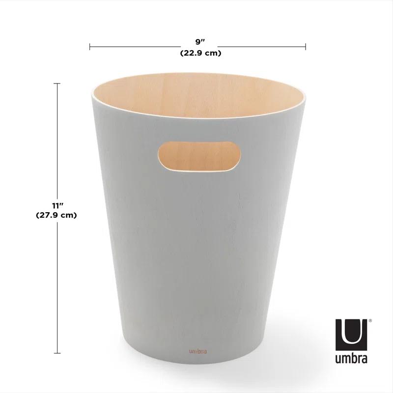 Umbra Woodrow Manufactured Wood Open Waste Basket - 2.25 Gallons