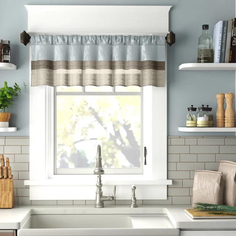 Madison Park Amherst Polyoni Pintuck Single Window Valance