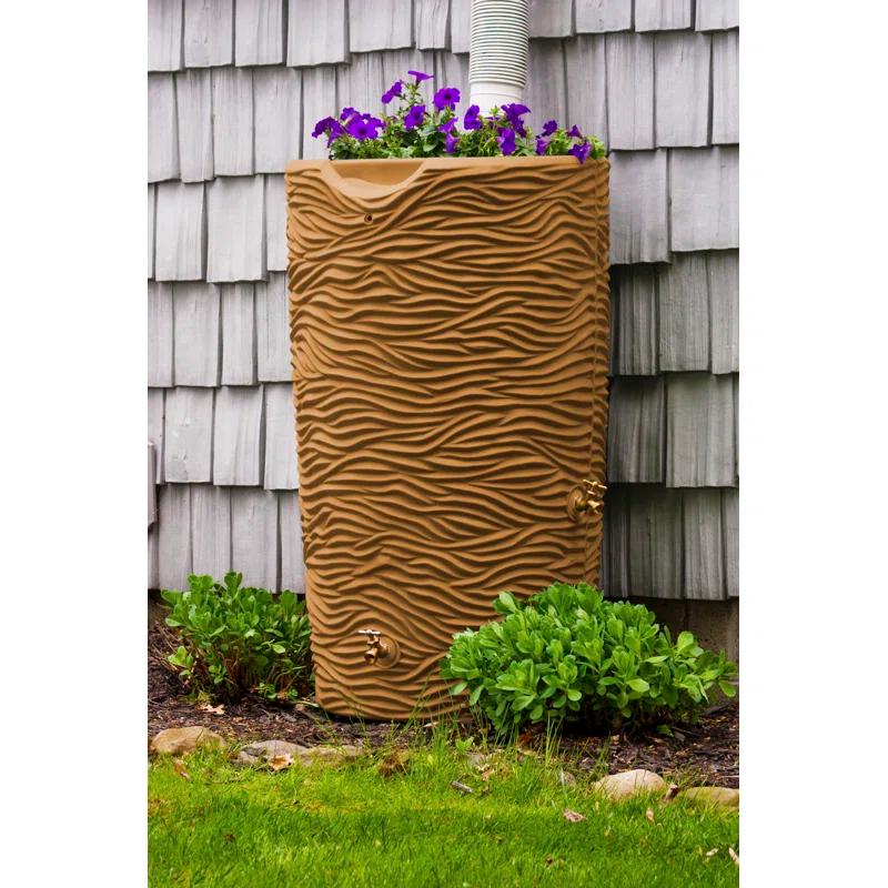Loon Peak® Loon Peak® 65 Gallons Plastic Drainable Planter Rain Barrel
