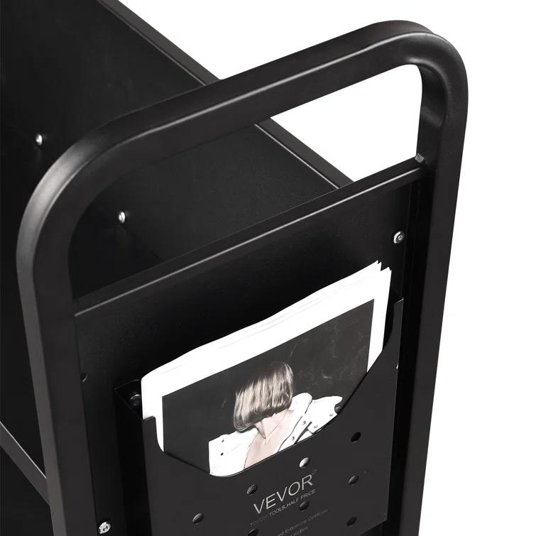 Stellweilan Tessberg 49.2'' H Book Cart with Wheels