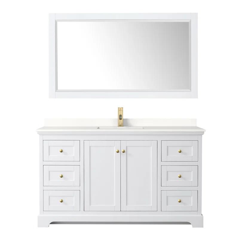 Wyndham Collection Avery 60'' Single Bathroom Vanity with Top