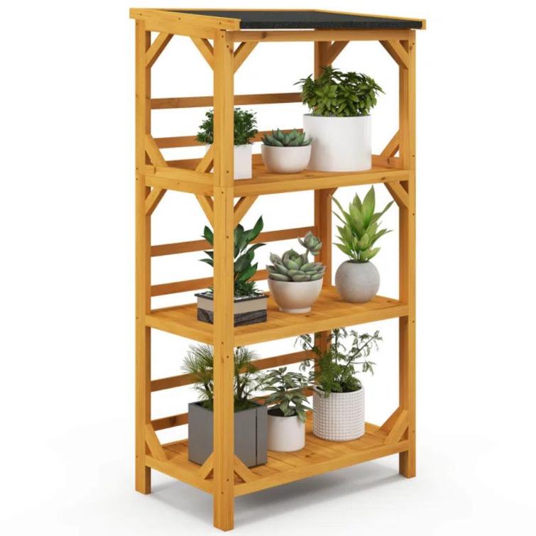 Red Barrel Studio® Wood Plant Stand