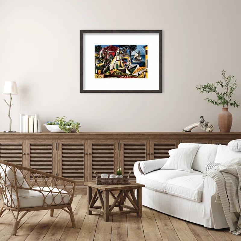 Amanti Fine Art Paysage Mediterranean by Pablo Picasso Solid Wood Custom Framed Wall Art Print