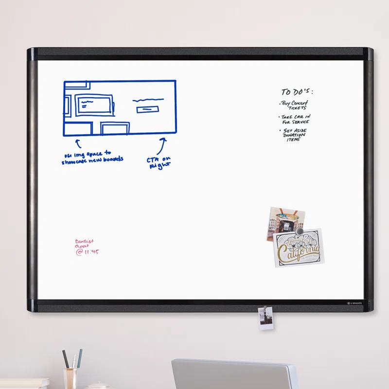 U Brands Wall Steel Magnetic Whiteboard