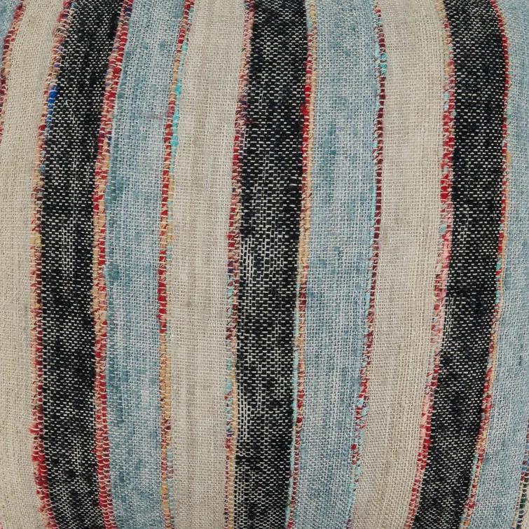 Saro Lynn Collection Striped Cotton Throw Pillow