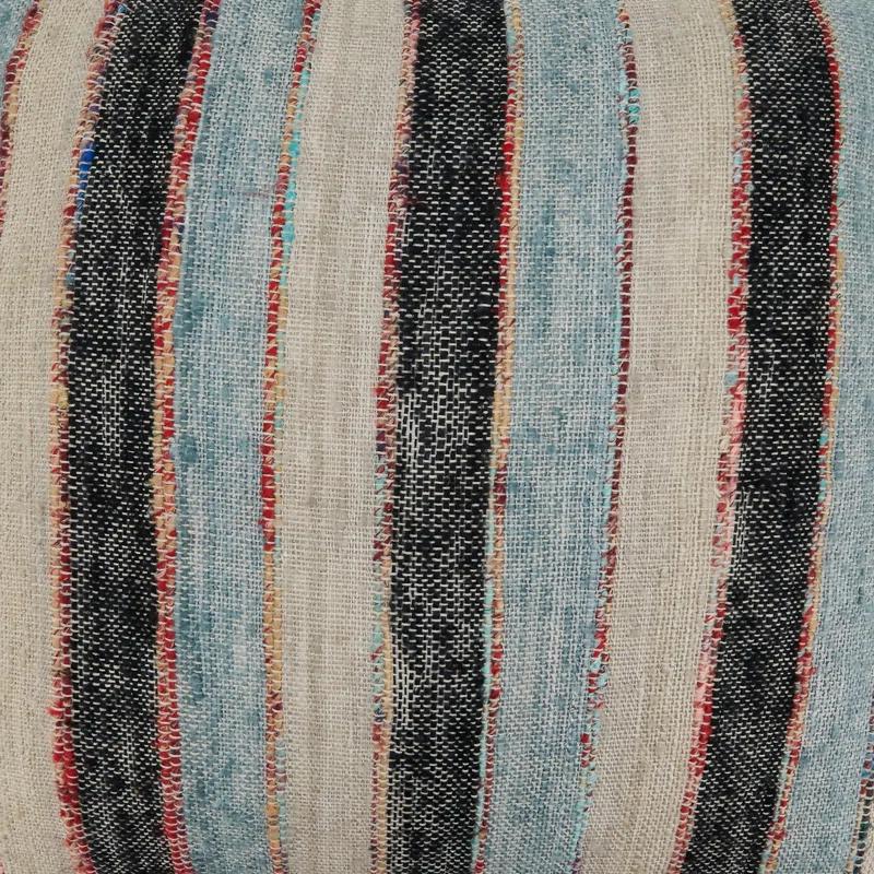 Saro Lynn Collection Striped Cotton Throw Pillow
