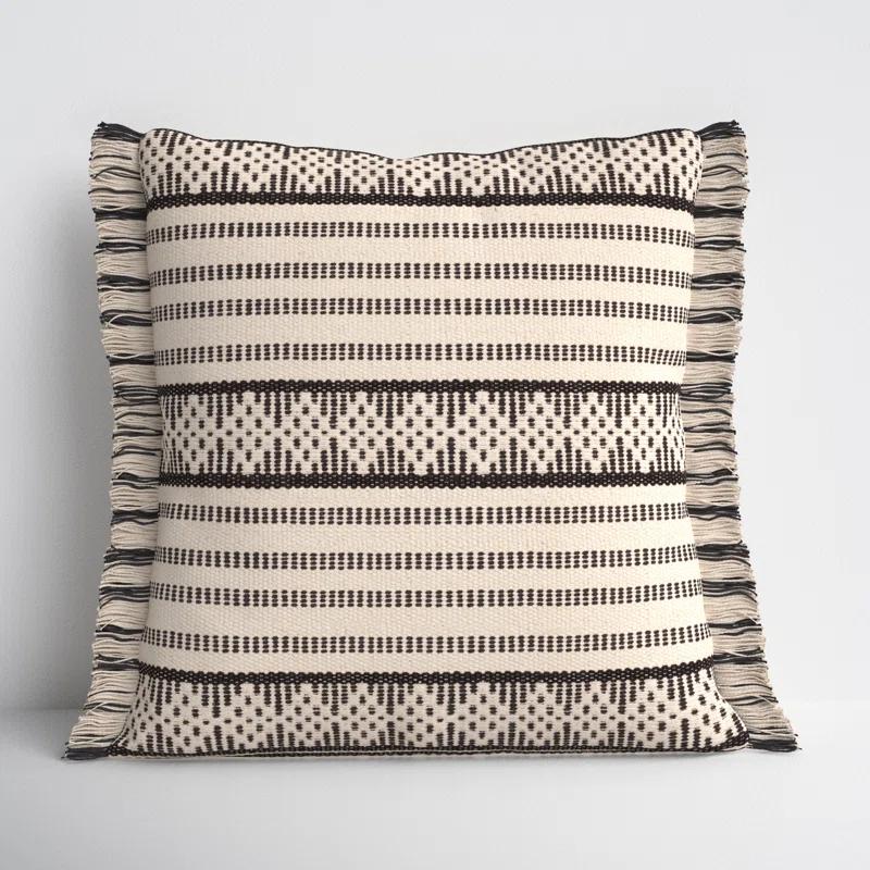 Joss & Main Joren Fringed Down Throw Pillow