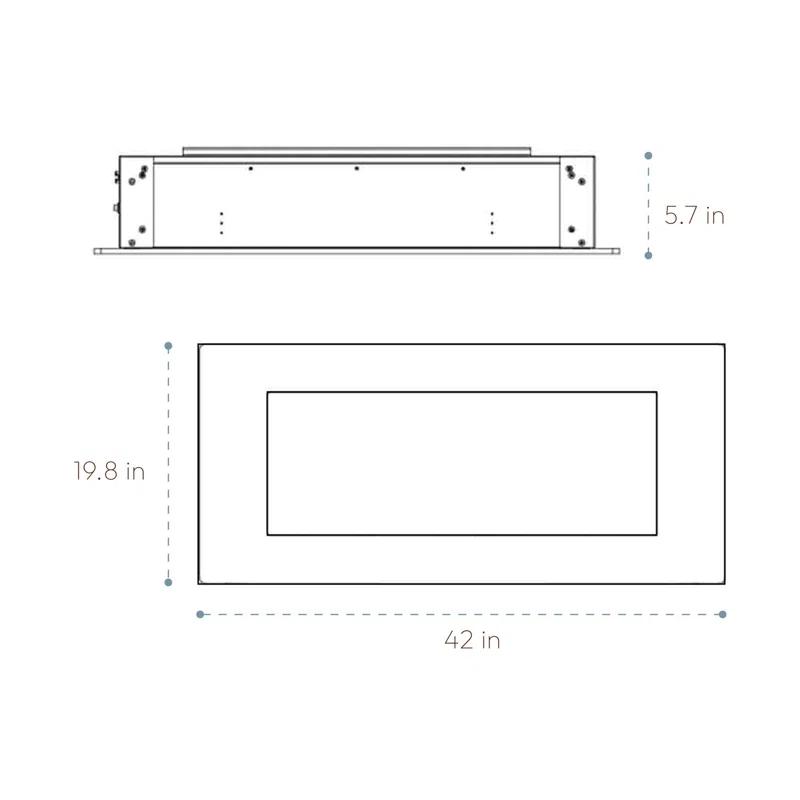 Cambridge Cambridge Wall Mount Electric Fireplace Heater with Remote Control for Indoor Use in Living Room, Bedroom, Home Office