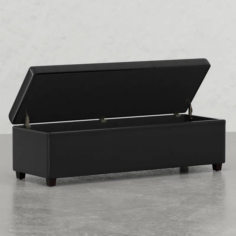 Simpli Home Avalon Extra Large Storage Ottoman Bench,Assembled