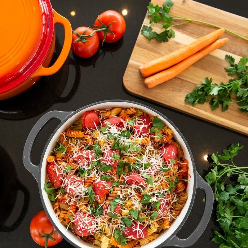 Best Choice Products Enamel Cast-Iron Dutch Oven, Heavy-Duty Cookware w/ Dual Handles, Lid
