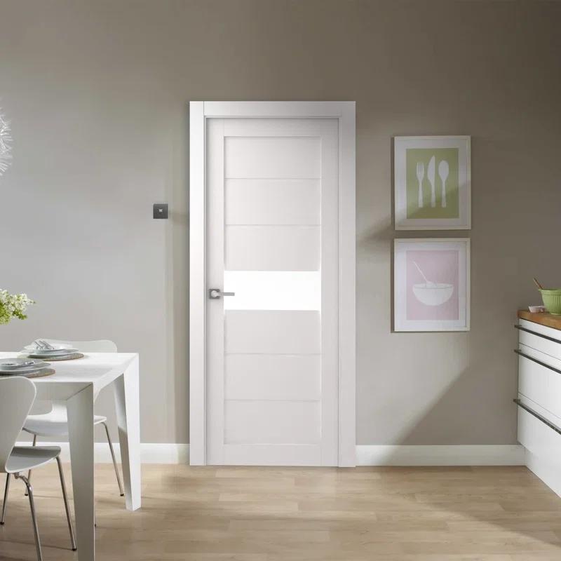 Belldinni Romi DIY-friendly Solid Manufactured Wood and Glass Prefinished Standard Single Prehung Door