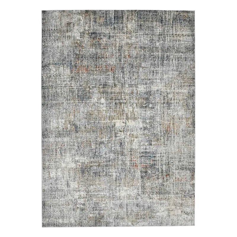Rosslin Transitional Abstract Premium Polyester Performance Area Rug