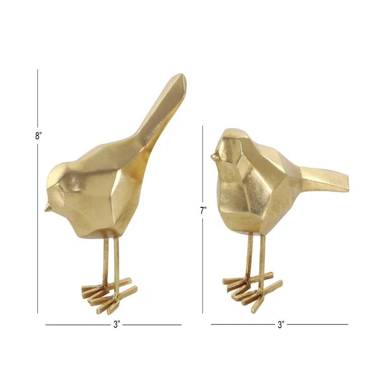 CosmoLiving by Cosmopolitan Polystone Bird Decorative Sculpture with Origami Accents