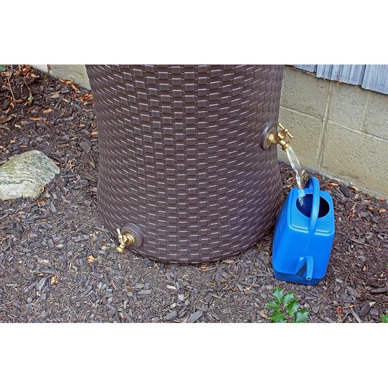 Good Ideas Good Ideas 50 Gallons Plastic Drainable Dual Overflow Planter Rain Barrel