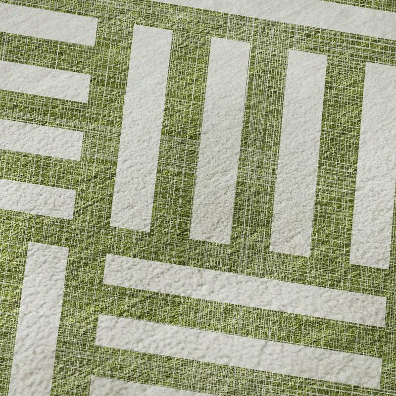 Wade Logan® Premium Machine Washable Cerrito Olive Rug