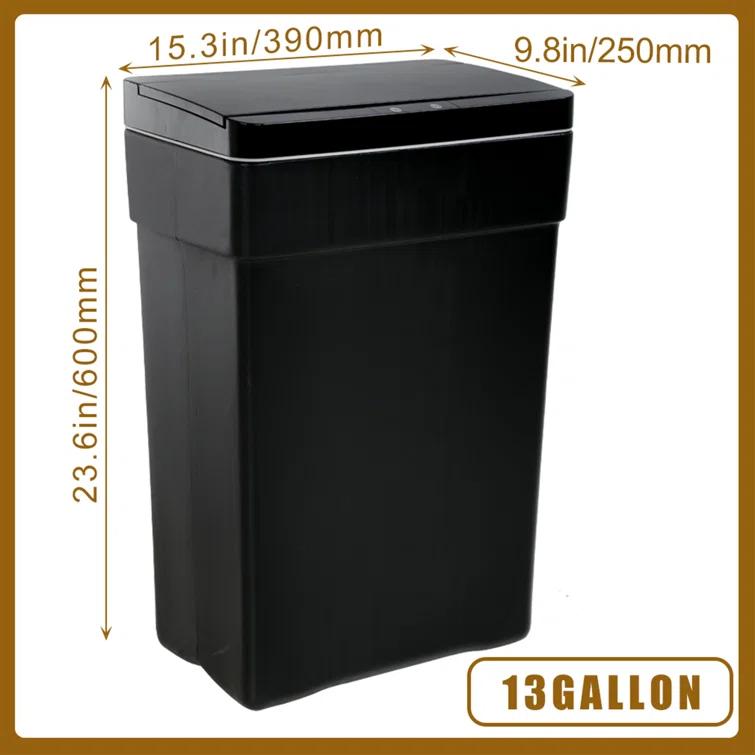 FDW Plastic Motion Sensor Kitchen Trash Can - 13 Gallons