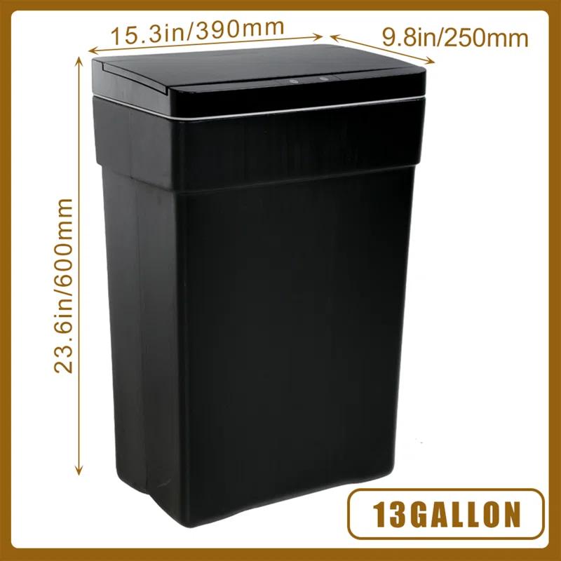 FDW Plastic Motion Sensor Kitchen Trash Can - 13 Gallons