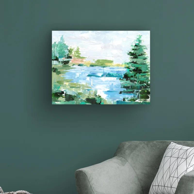 Millwood Pines " Evergreen Lake II " by Ethan Harper Painting Print
