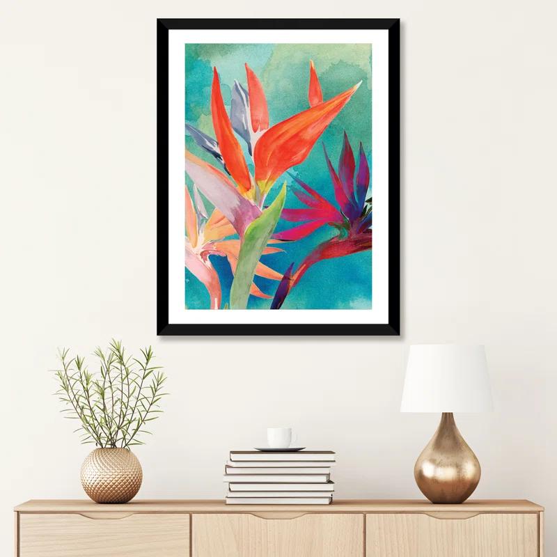 East Urban Home " Vivid Birds Of Paradise I " by Jennifer Paxton Parker