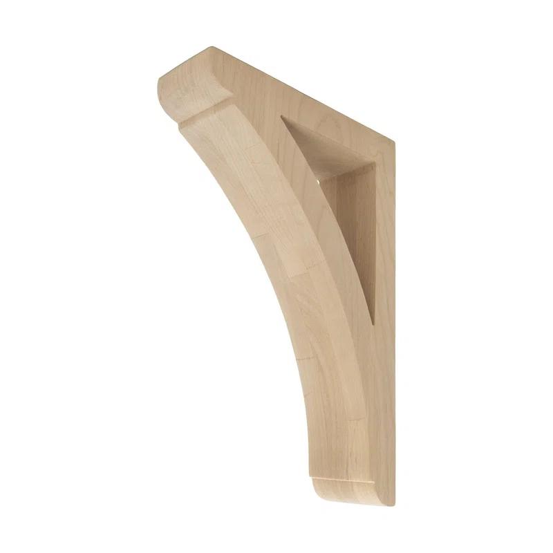 Architectural Products by Outwater L.L.C. 12 in x 2-1/2 in x 8 in Unfinished Medium Solid Traditional Plain Wood Bracket Corbel