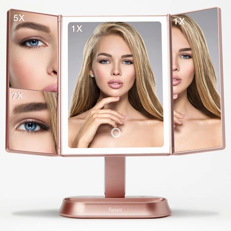Fancii Modern Lighted Magnifying Makeup Mirror