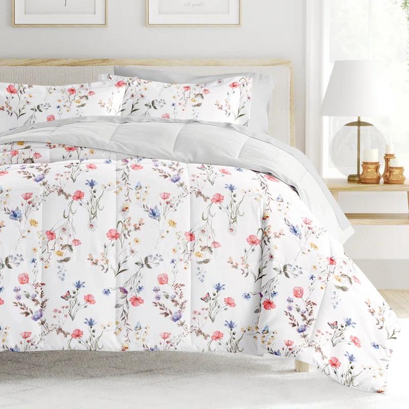 IEnjoy Home 7-Piece Bedding Bundle - Pattern Comforter and Sheet Set