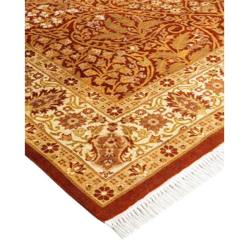 The Twillery Co.® One-of-a-Kind Hayner Hand-Knotted 4'7" x 7'5" Wool Area Rug in Orange
