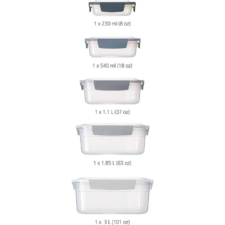 Joseph Joseph Joseph Joseph Nest Lock 10-Piece Food Storage Container Set, BPA Free
