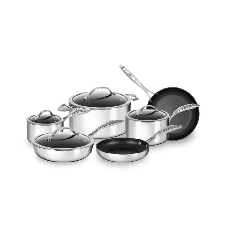SCANPAN SCANPAN Haptiq 10 Piece Stainless Steel Non Stick Cookware Set