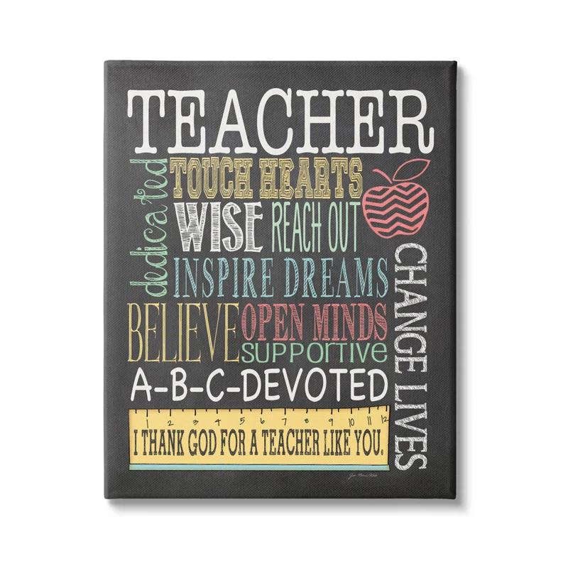 Stupell Industries " Teacher Appreciation Chalkboard Style " by Jo Moulton