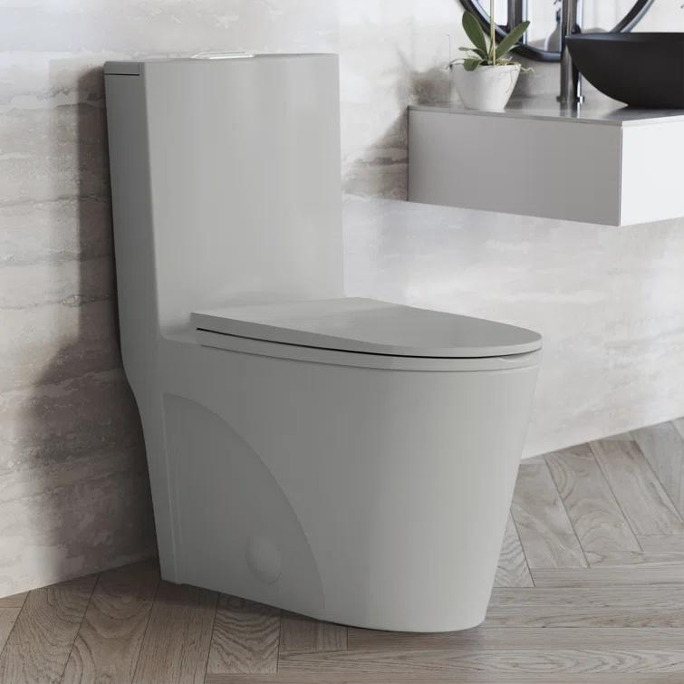 St. Tropez One Piece Elongated Toilet Dual Vortex Flush 1.6 GPF