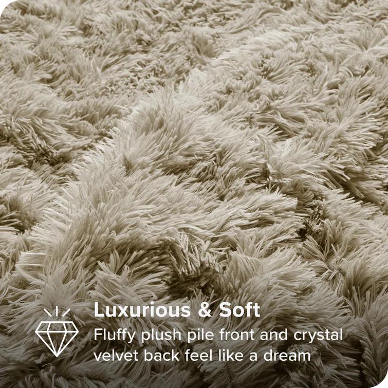 Bare Home Shaggy Fleece Plush Duvet Cover