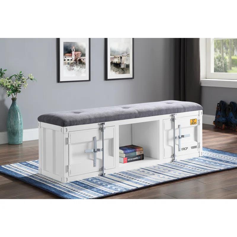 Acme Cargo Fabric Upholstered Storage Bench