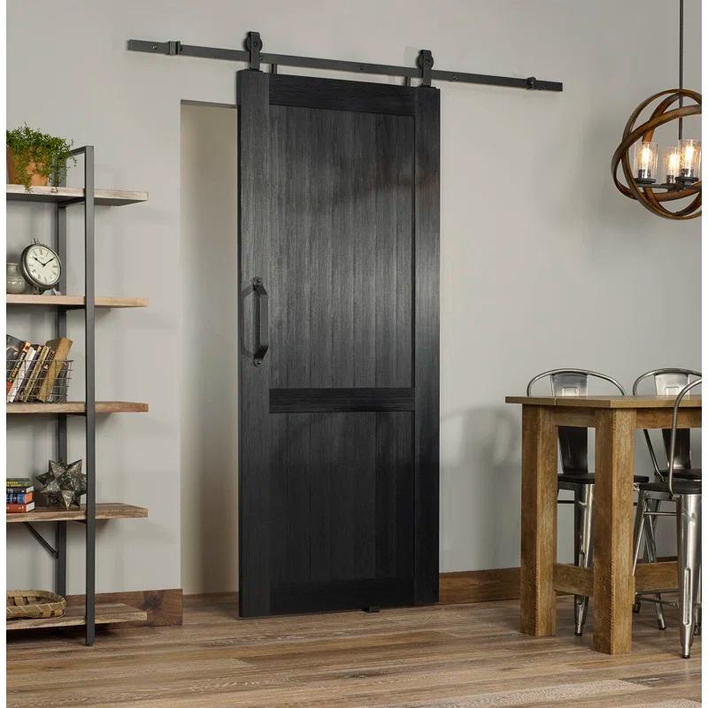 LTL Home Products Millbrooke 84'' Hollow Paneled with Installation Hardware Kit Barn Door