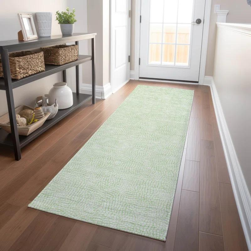Machine Washable Indoor/Outdoor Chayden ACN1058 Mint Rug