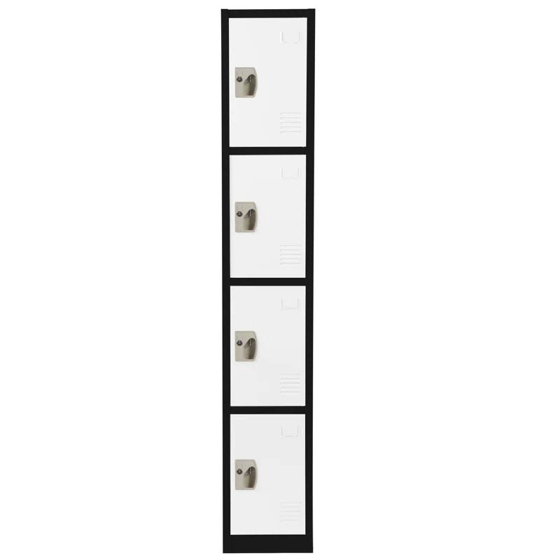 AdirOffice 12'' Wide Steel 4-Tier School and Gym Locker