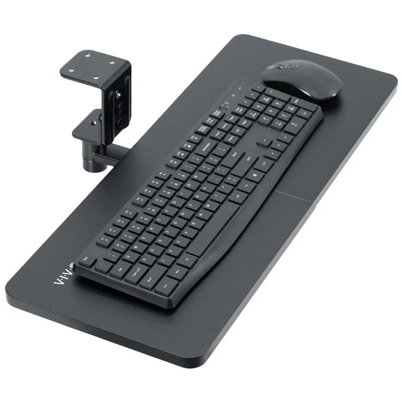 Vivo VIVO Black 23 x 10 inch Screw-In Rotating Computer Keyboard and Mouse Tray