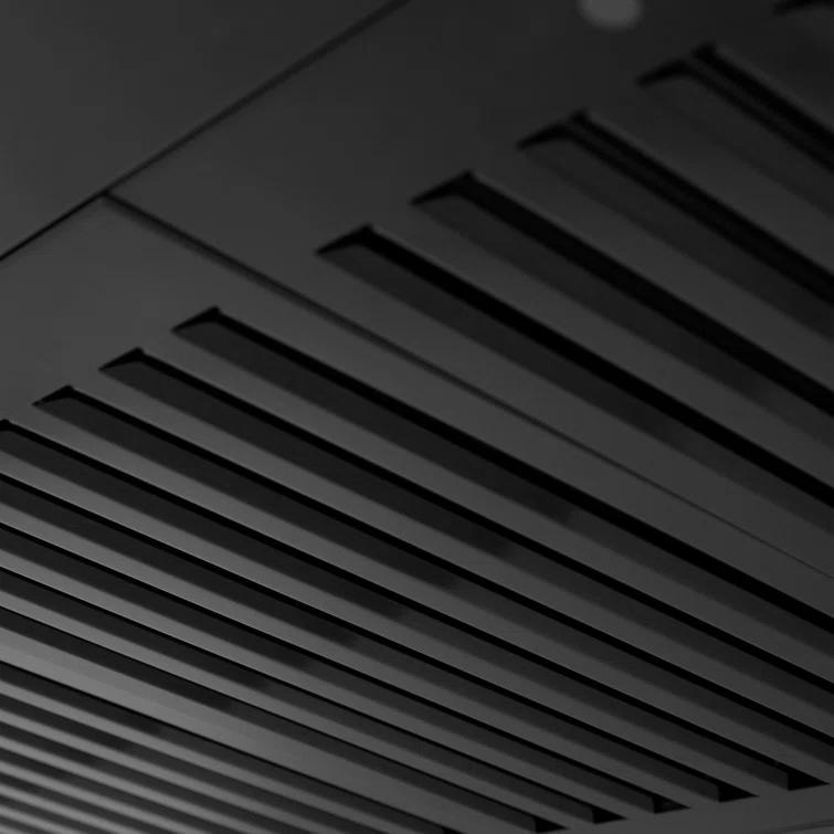 ZLINE 36 in. Convertible Vent Wall Mount Range Hood in Black Stainless Steel (BSKEN-36)