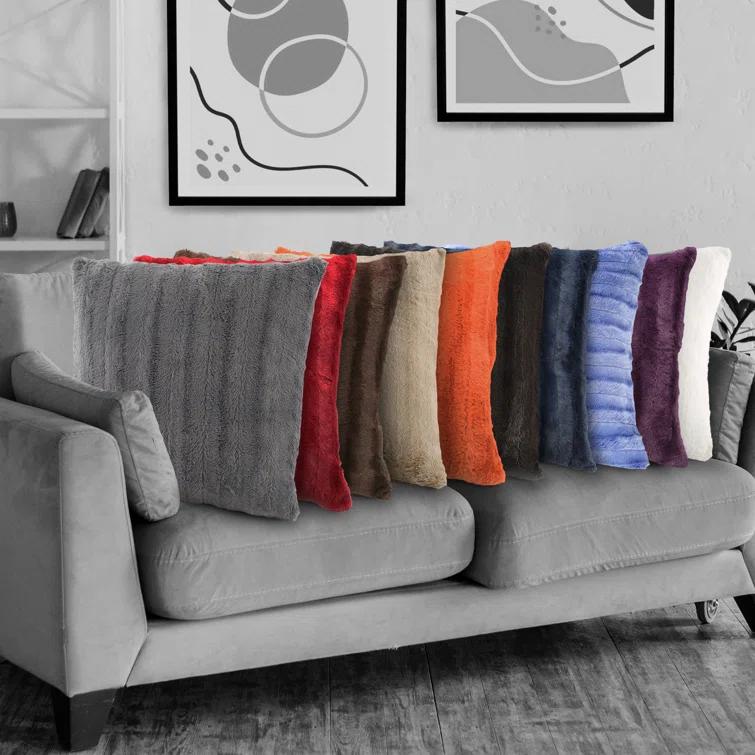 Cheer Collection FRBIN Square Pillow Cover & Insert (Set of 2)